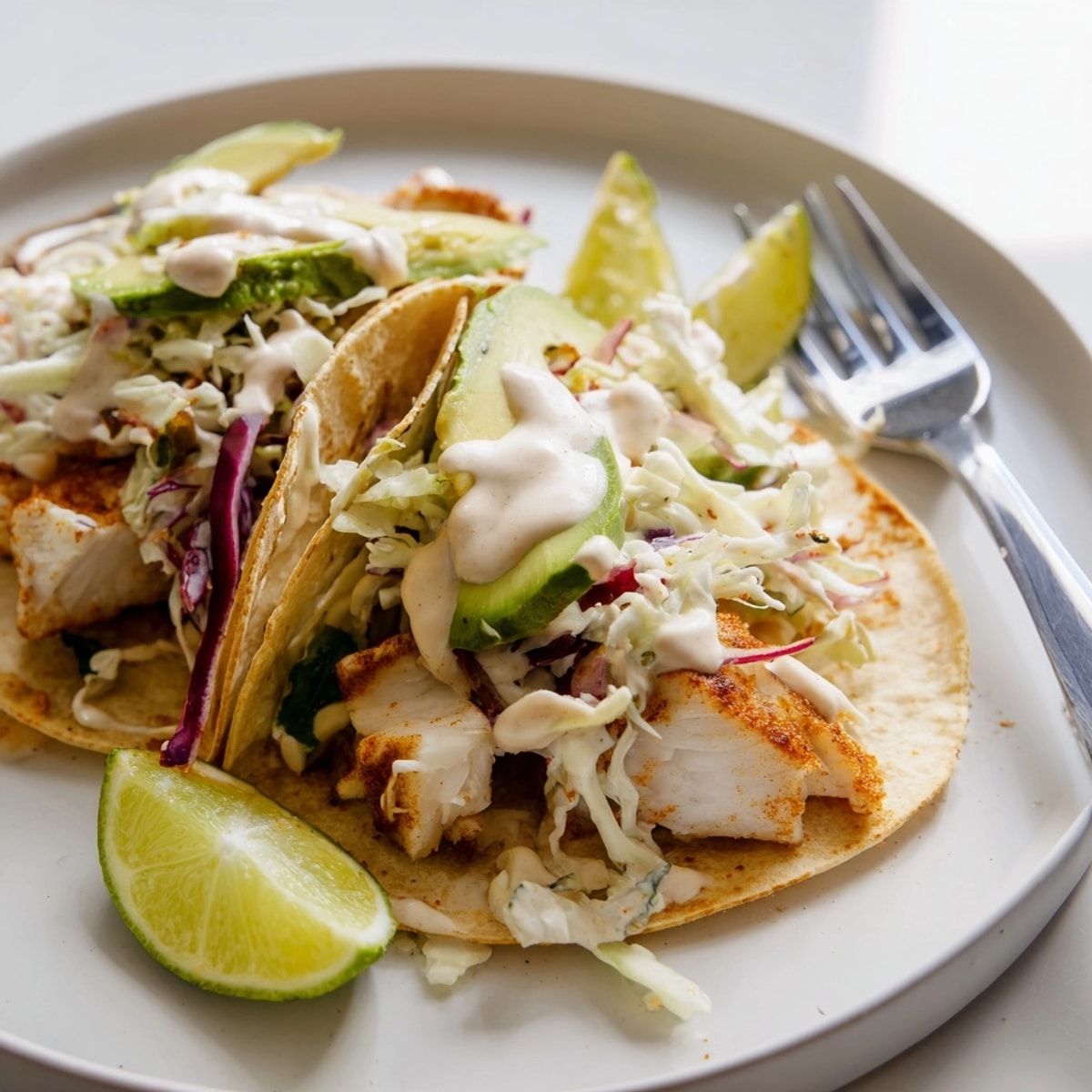 Oven-roasted Chipotle Lime Roasted Fish Tacos: flaky fish bursting with smoky, citrusy flavor.