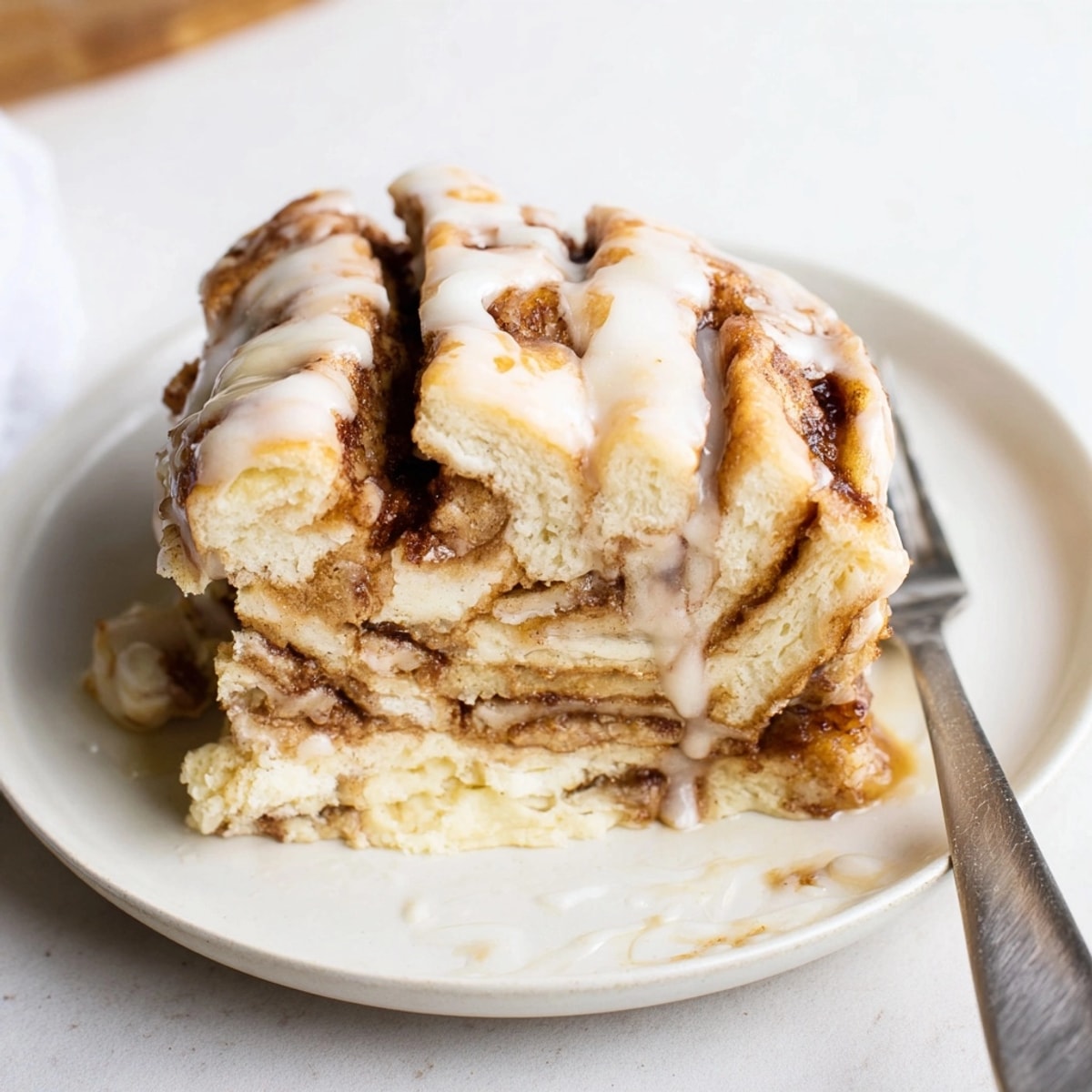 Fluffy Cinnamon Roll Pancake Bake: A warm, comforting breakfast casserole with cinnamon swirls.