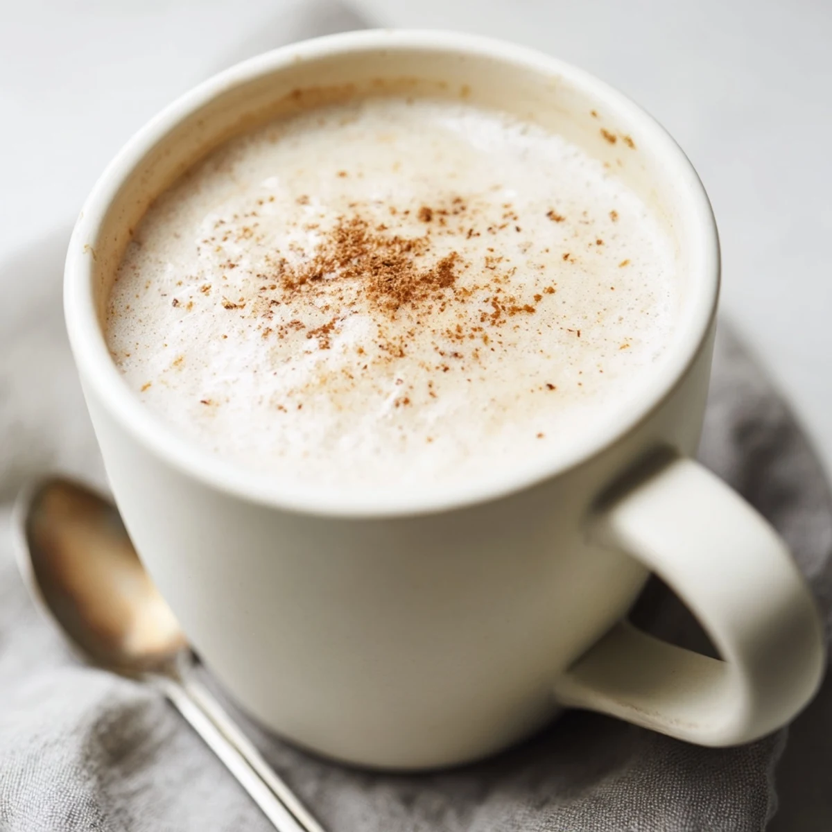 Frothy Creamy Milk served cold, with ice cubes clinking, the perfect refreshing drink.