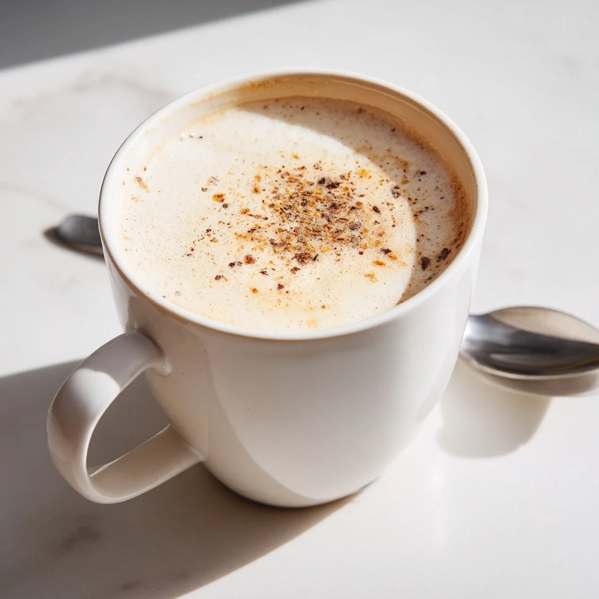 Homemade Creamy Milk, with vanilla essence, rich and gently sweetened, ready to enjoy.