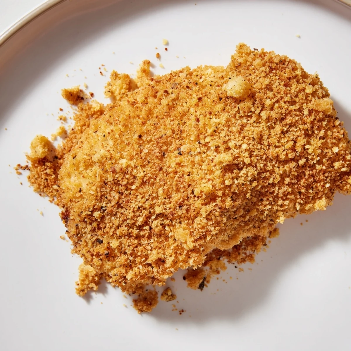 Golden-brown image displaying perfectly textured, Crispy Coating that is ready to cook.