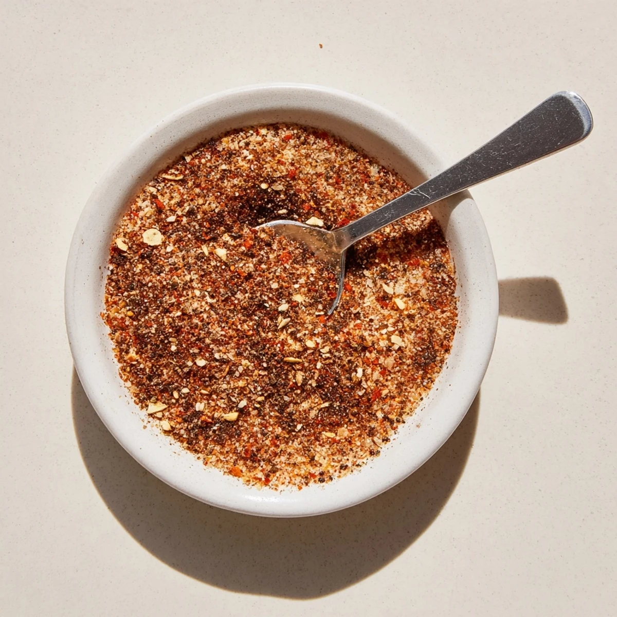 Close-up image shows homemade Spiced Salt, ready to add savory flavor to your favorite meal.