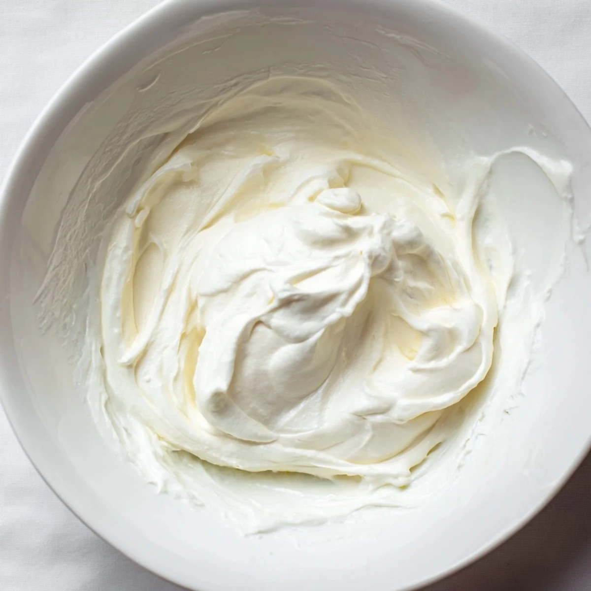 A cloud-like layer of creamy, rich dessert ingredients—delicious cream layer ready to be served.