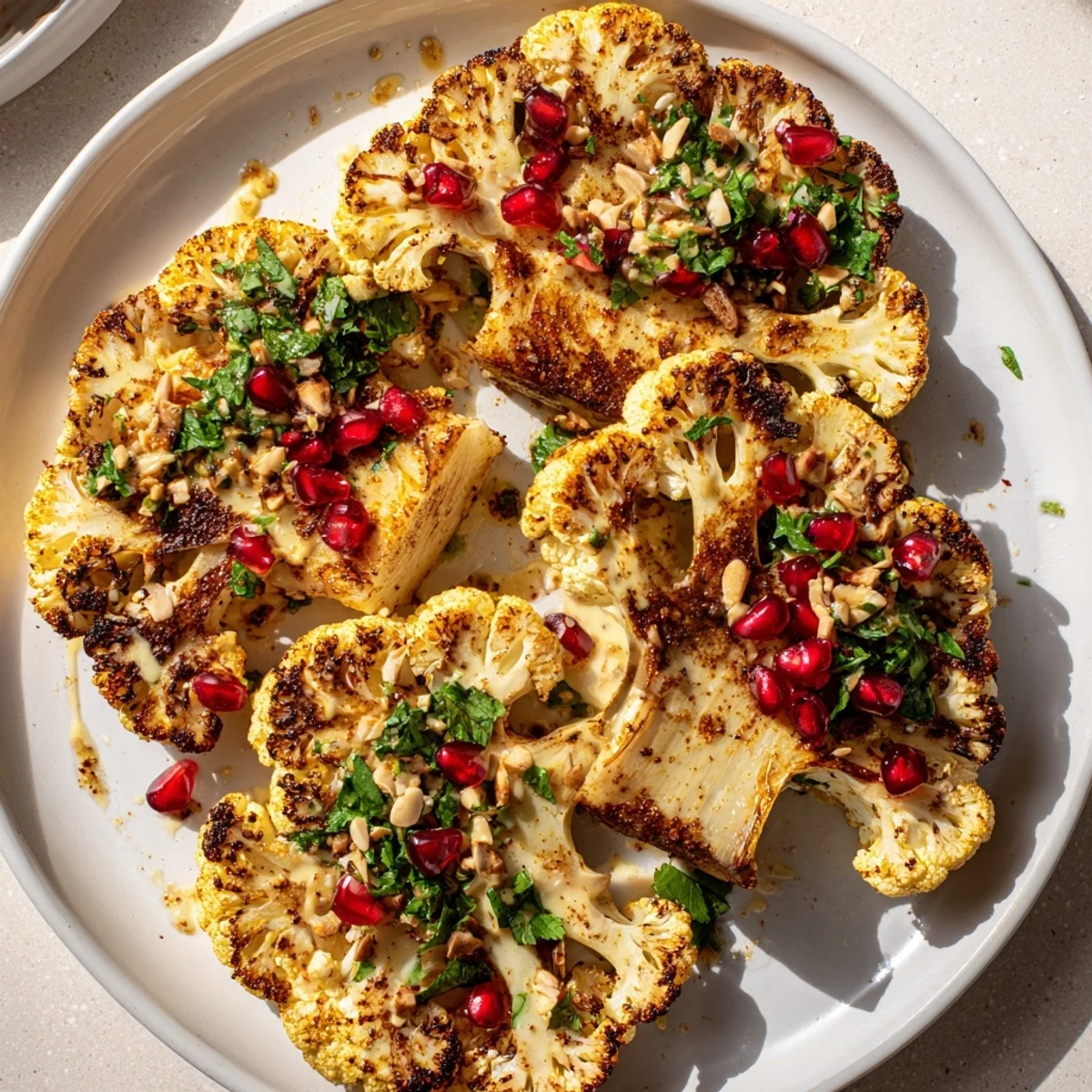 Roasted Cauliflower Steaks Tahini