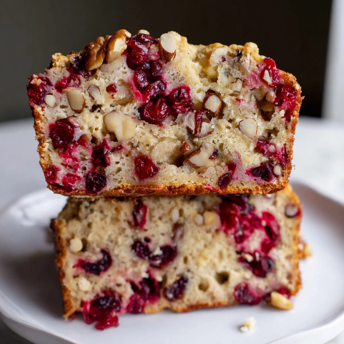 Cranberry Walnut Light Quick Bread