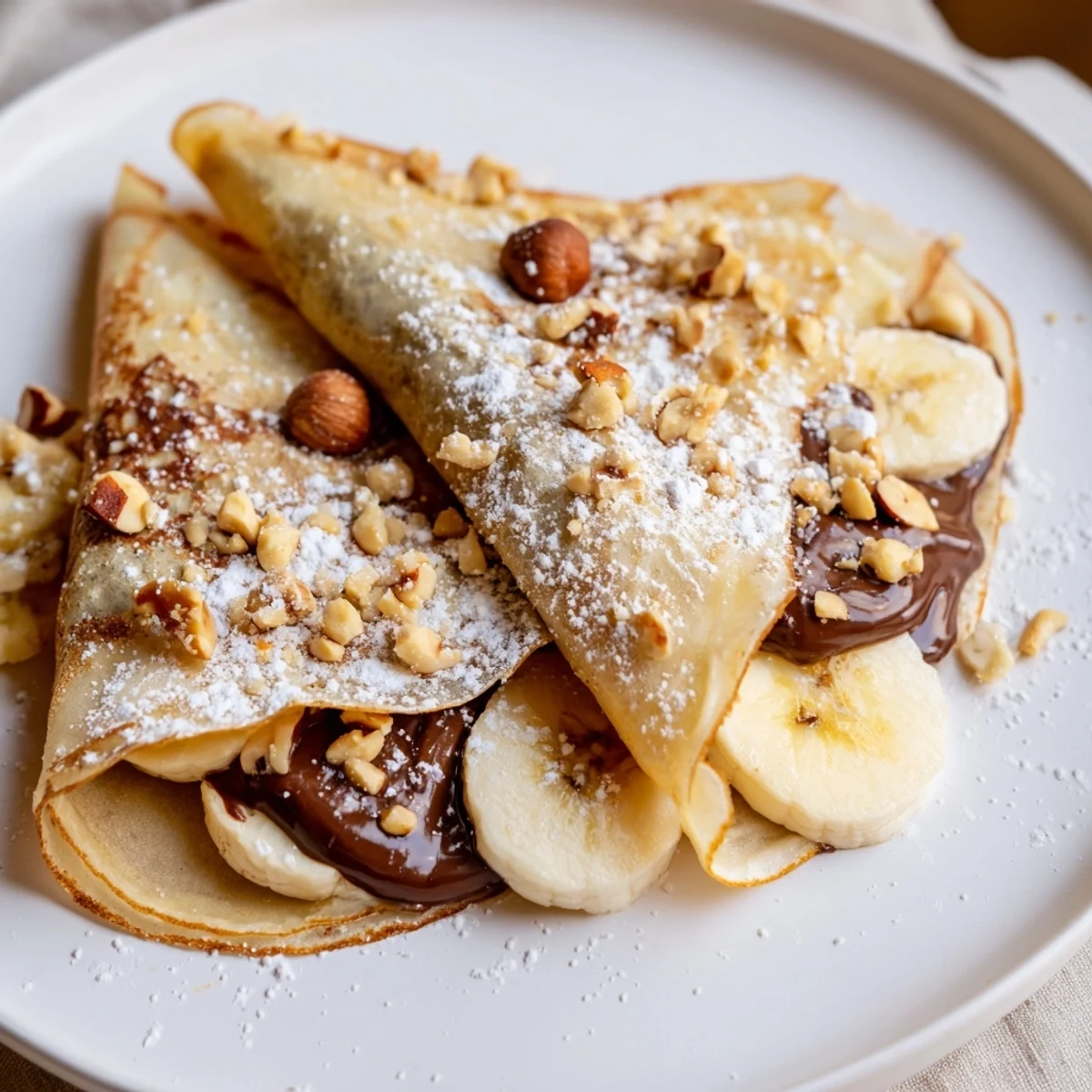 Chocolate Hazelnut Filled Crepes