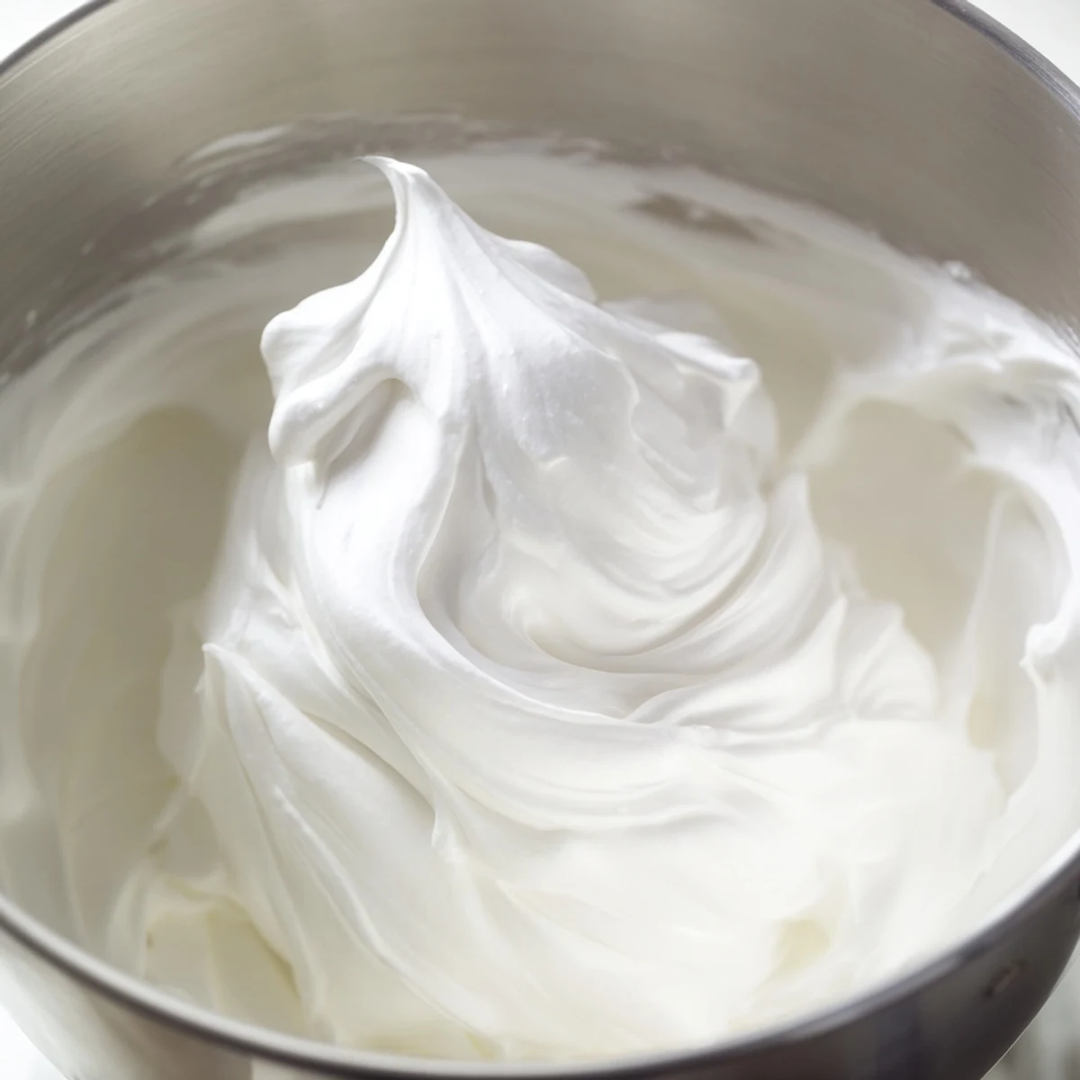 Close-up shot shows a thick, glossy gingerbread house icing ready for decorating holiday treats.