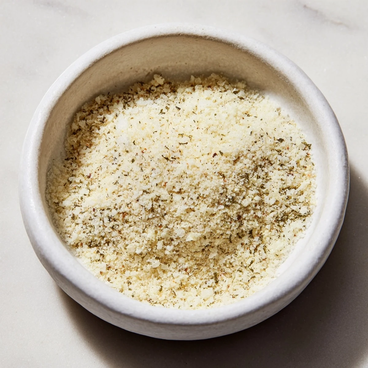 Image of homemade Garlic Powder Seasoning, in a glass jar, ready to flavor meals.