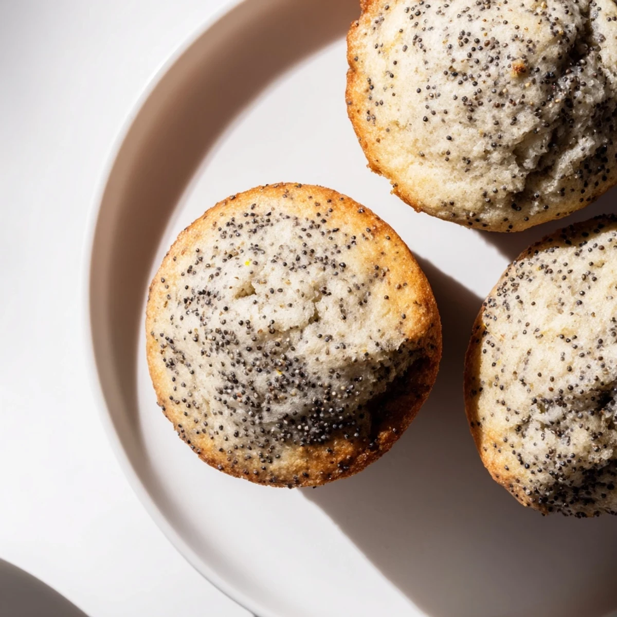 Moist tender poppy seed muffins