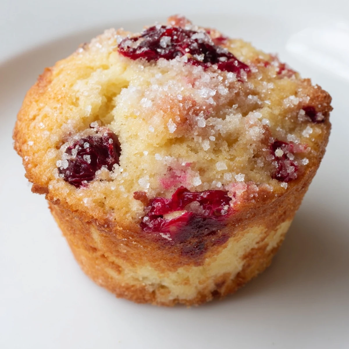 Golden brown cranberry muffins, fresh from the oven, ready for a delicious breakfast treat.