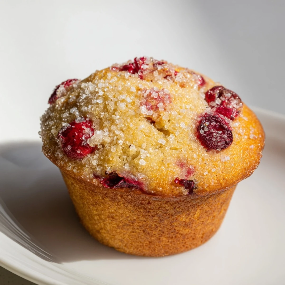 Moist Golden Cranberry Muffins