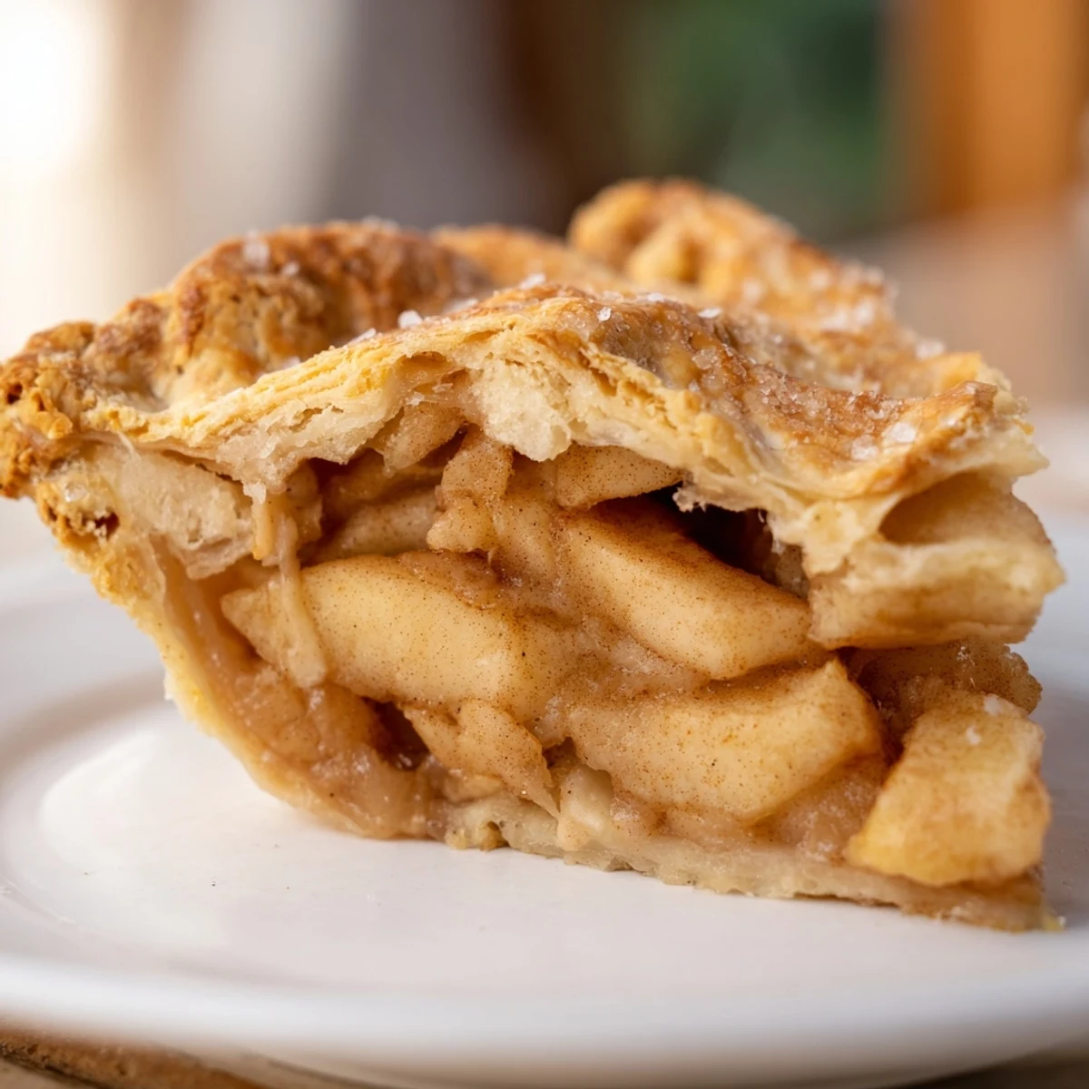 This homemade Apple Pie boasts a beautiful, golden-brown crust and juicy, spiced apple filling.