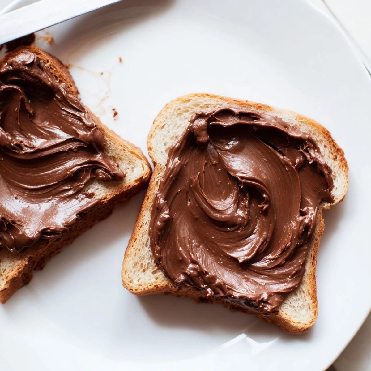 A jar overflowing with homemade chocolate spread, boasting a rich, inviting, creamy texture for dipping.