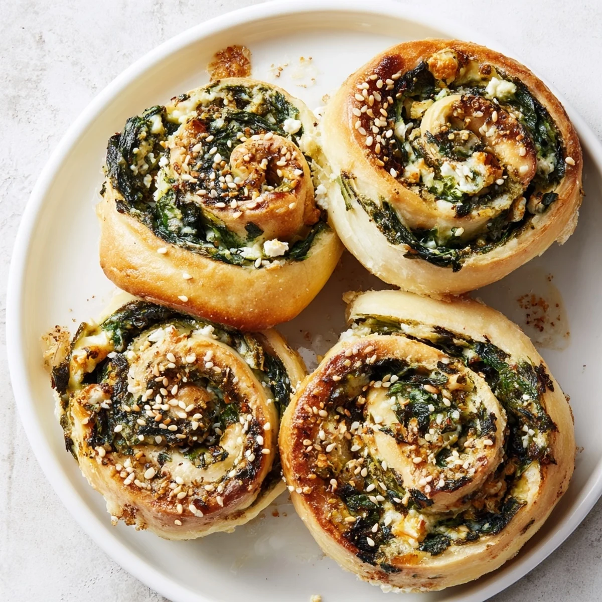 Savory Rolls with Cheese Spinach