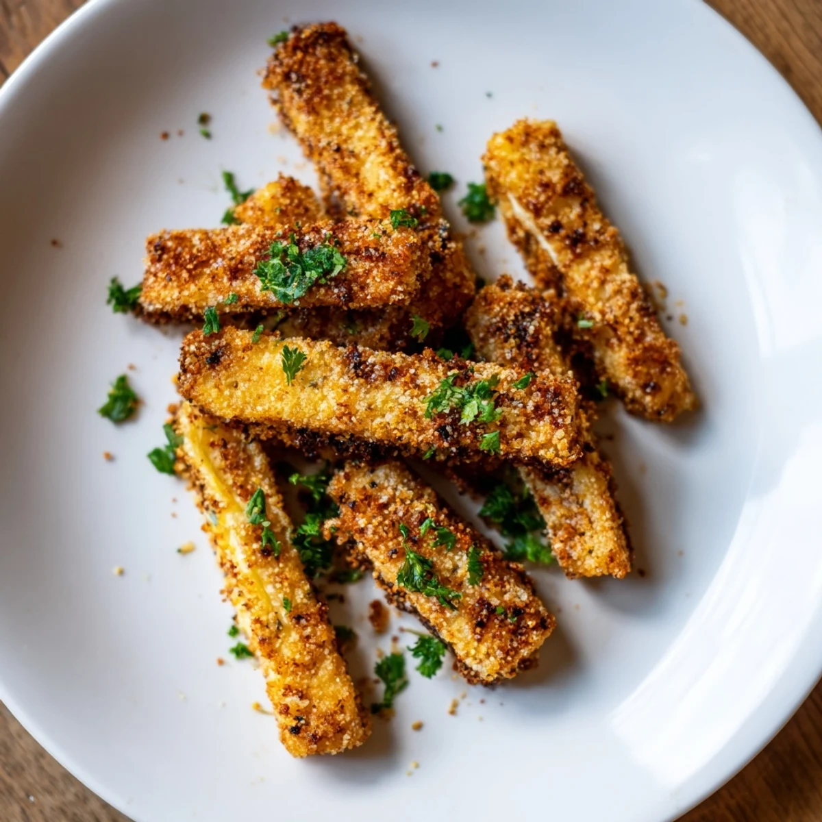 Close-up of golden halloumi fries with a tantalizingly melty interior, perfect for a Mediterranean appetizer.