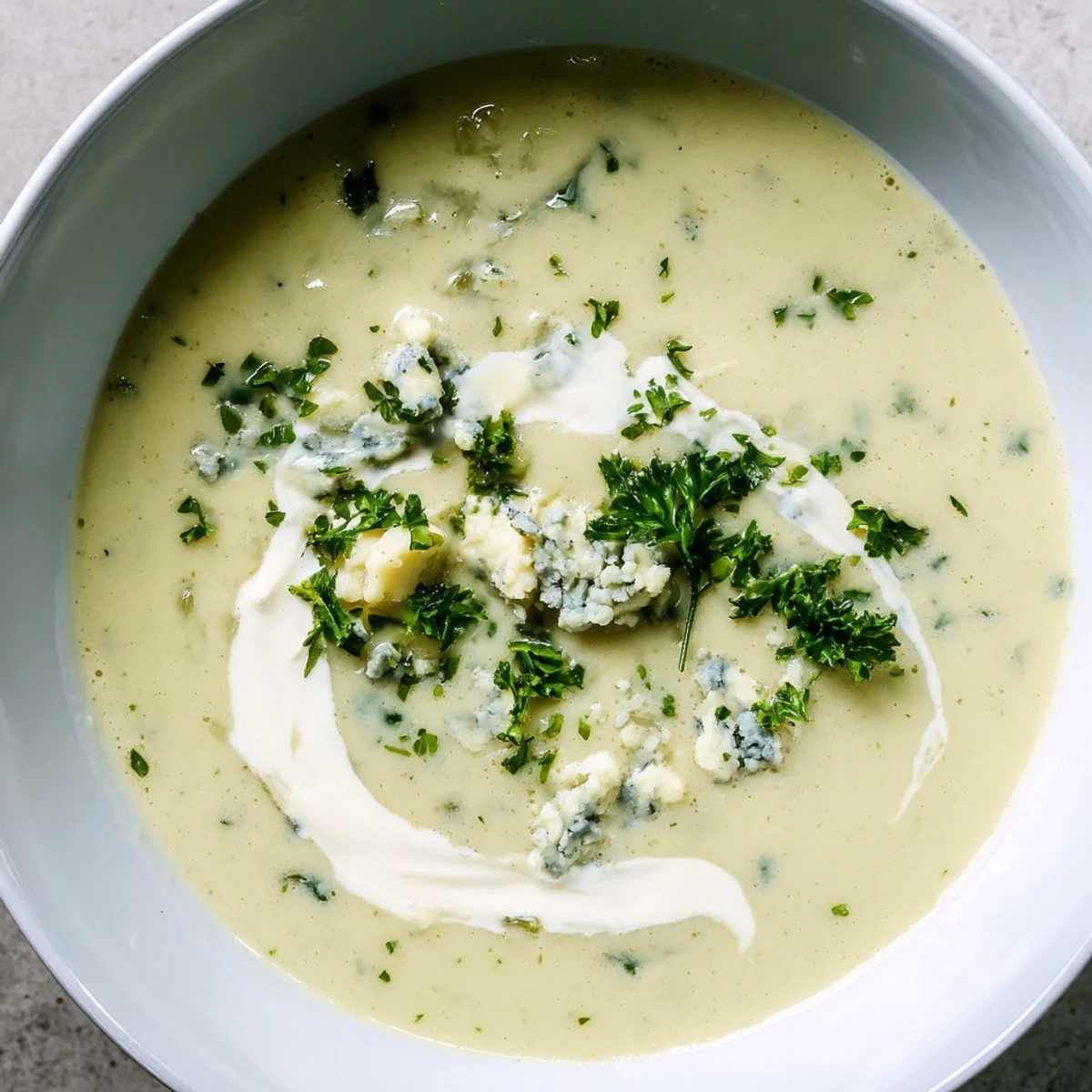 This velvety Creamy Celery and Stilton Soup is a beautiful, warming starter on a cold day.