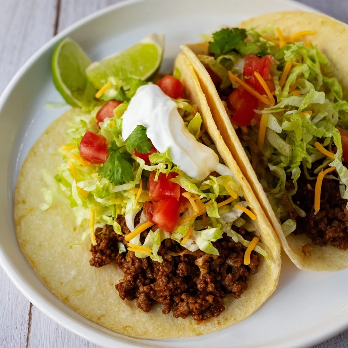 Beef Tacos with Sour Cream