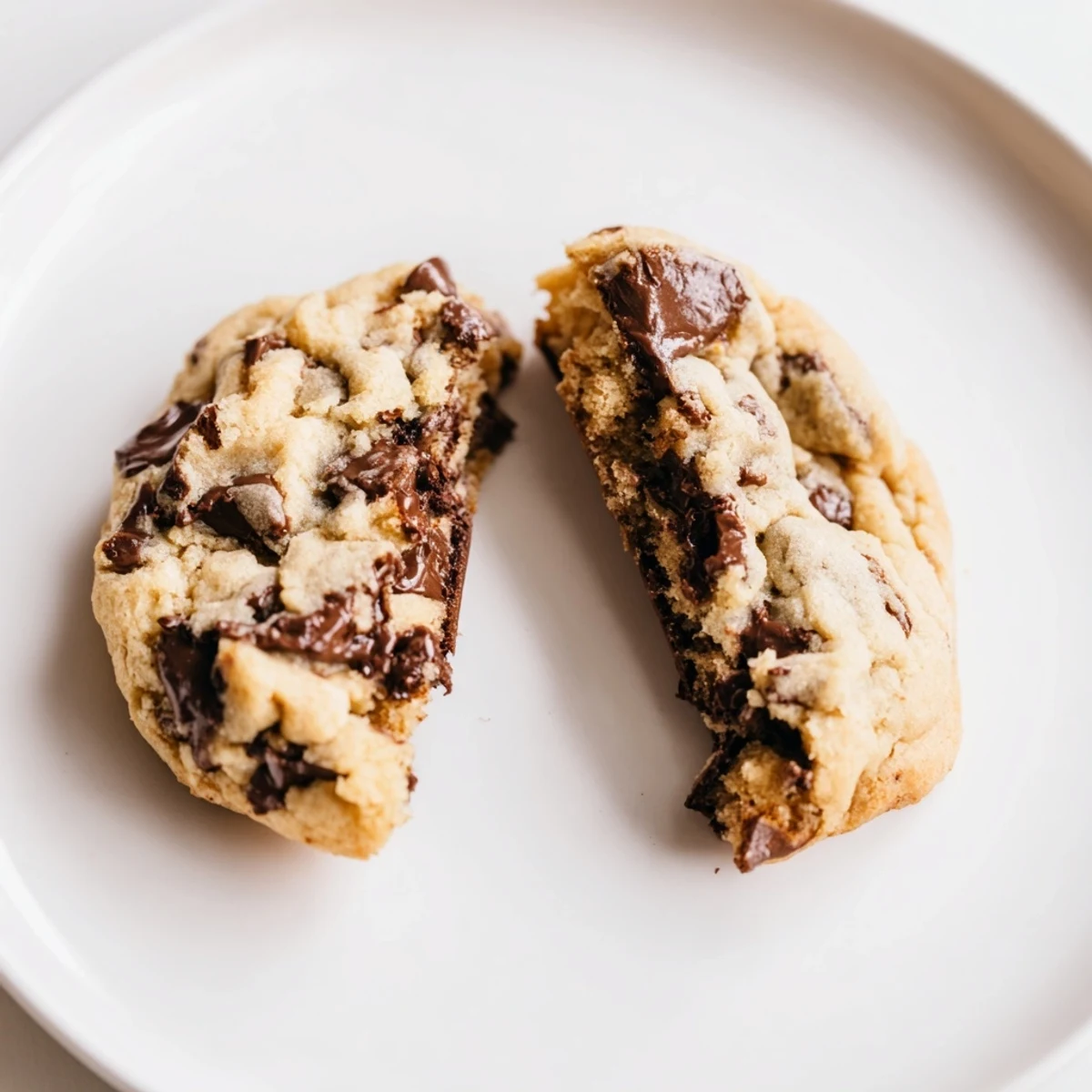 Perfectly chewy Chocolate Chip Cookies with Milk, showing gooey semi-sweet chips and a rich dairy pairing.
