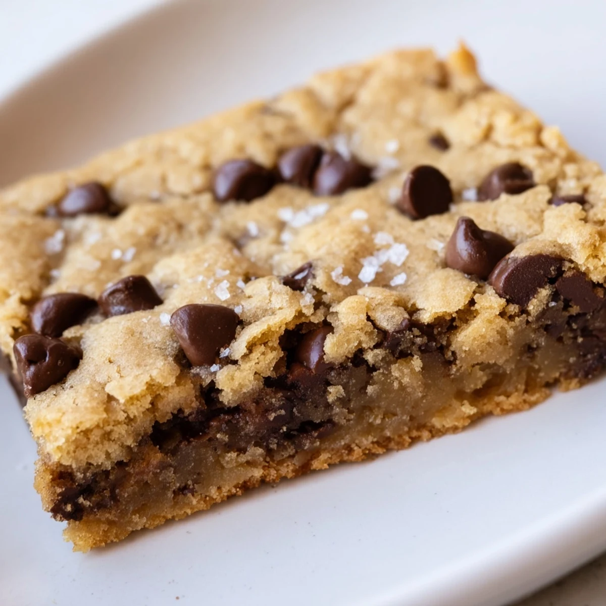 Warm, freshly baked Chocolate Chip Cookie Bars stacked high, perfect for sharing at parties or packing in lunchboxes.
