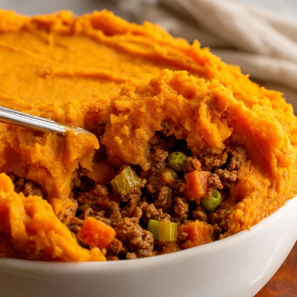 Fresh thyme and rosemary aromas rise from the hearty filling, served as a cozy family dinner with a side salad.