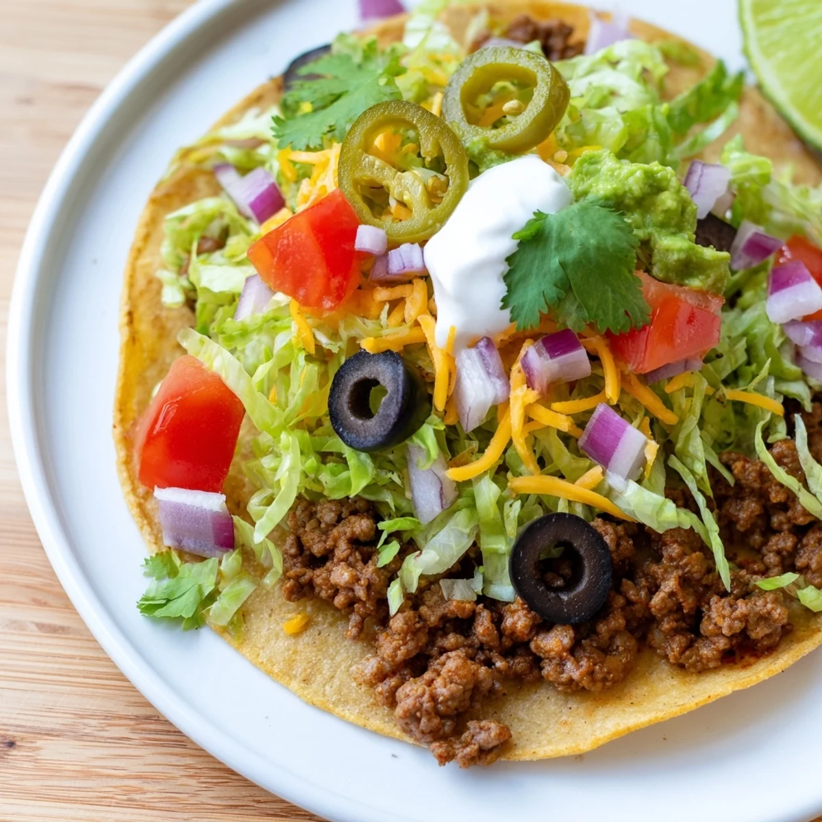 Warm flour tortillas and colorful bowls of toppings for a Big Game Taco Bar with All the Fixings
