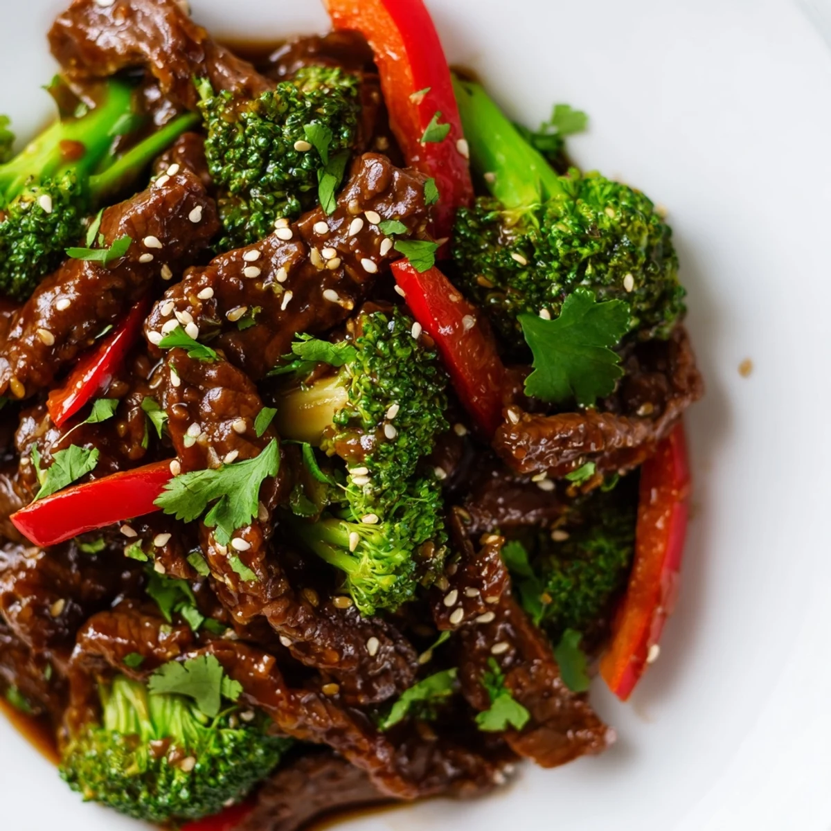 Golden, caramelized beef and bright green broccoli bathe in a glossy, zesty sauce in this quick weeknight Spicy Beef and Broccoli Stir Fry.