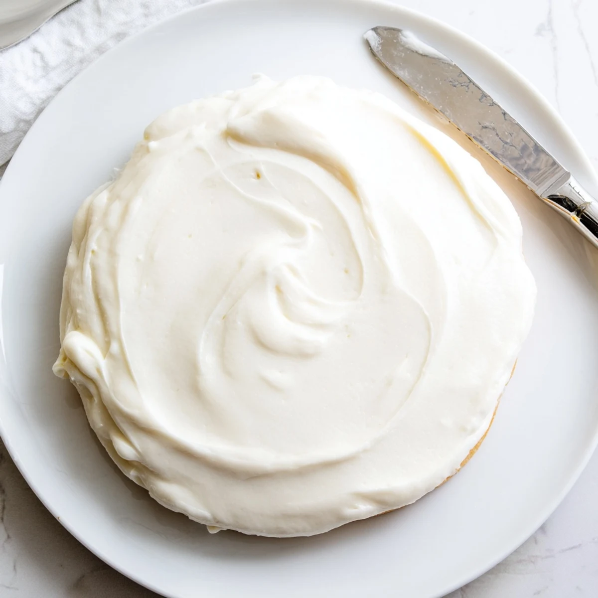 A bowl of Easy Sugar Cookie Frosting with a creamy texture and vanilla scent ready for decorating.