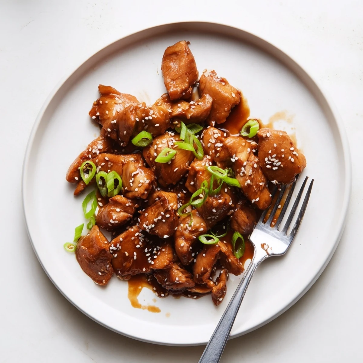 Tender slow cooker Crockpot Teriyaki Chicken glazed in glossy sweet and savory sauce