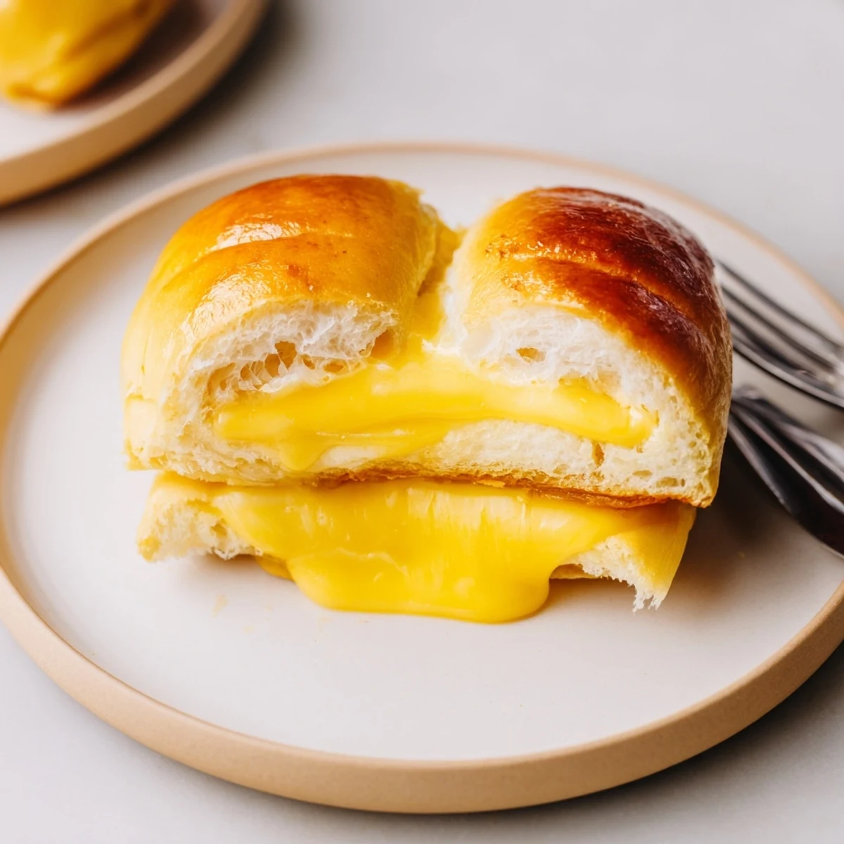 Party platter of Mini Grilled Cheese Hawaiian Rolls, gooey centers, crisp edges