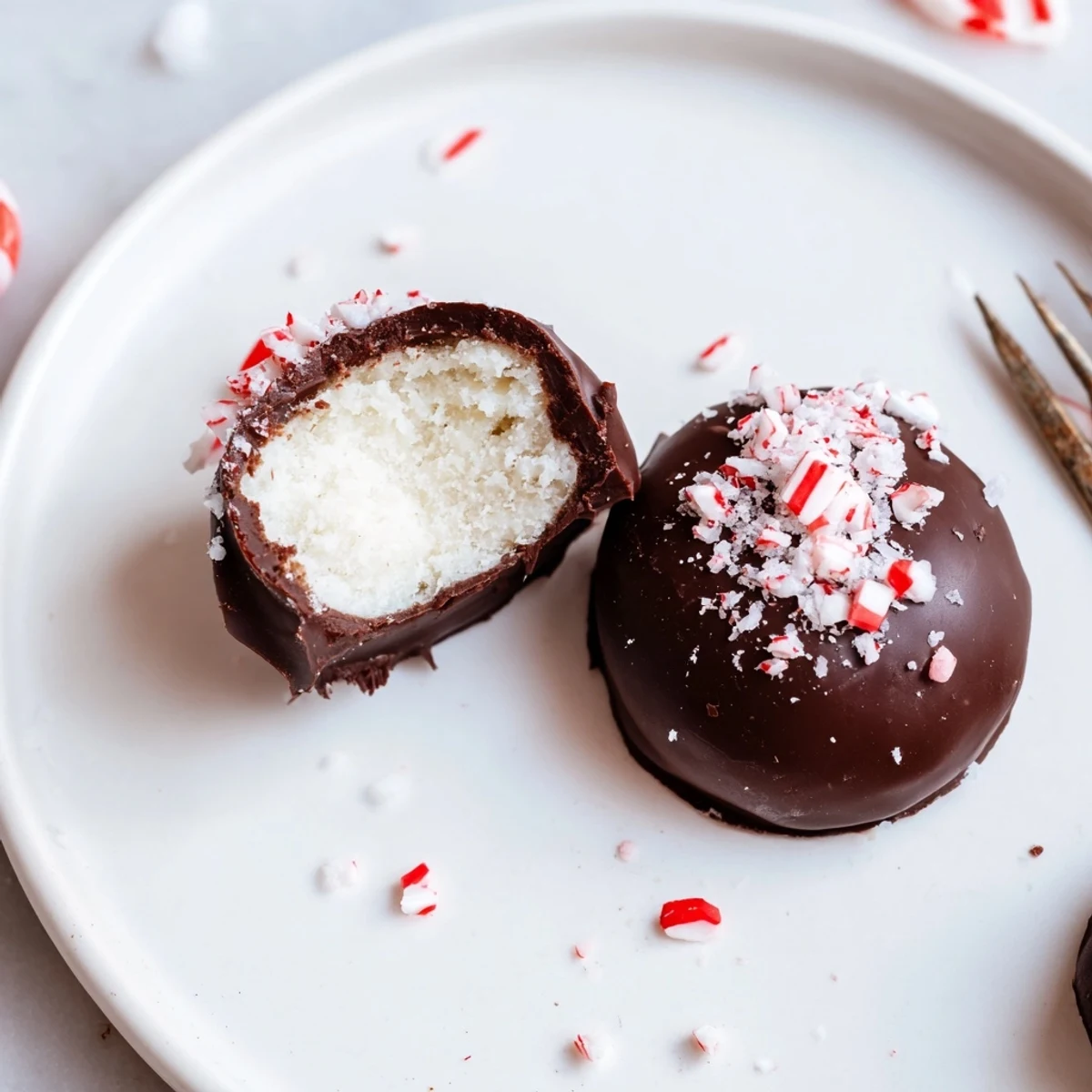 Peppermint Patties with glossy dark chocolate coating, cool mint centers, parchment lined tray