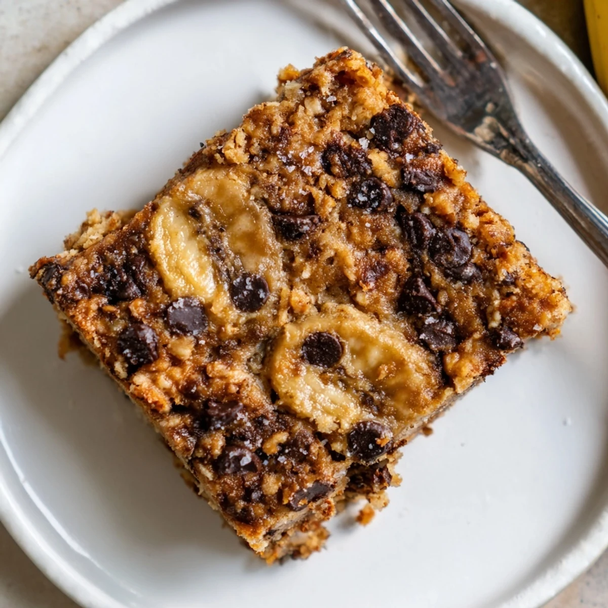 Sliced Flourless Peanut Butter Banana bars served with coffee, gooey peanut centers
