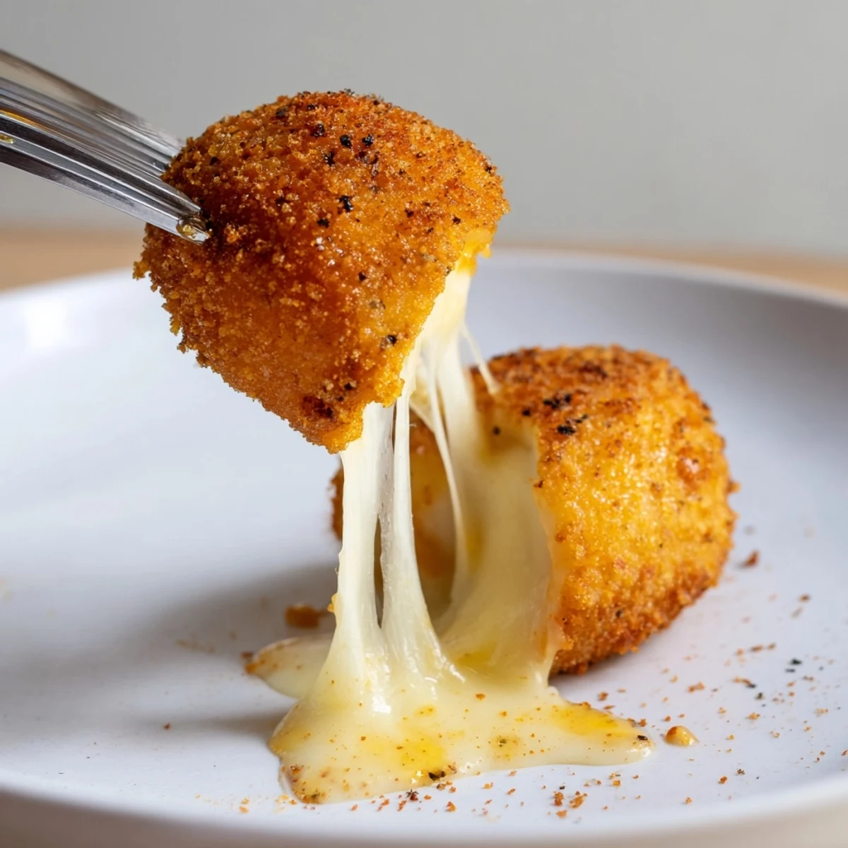 Irresistible Crispy Mozzarella Poppers With Maple Glaze, golden exterior and gooey center
