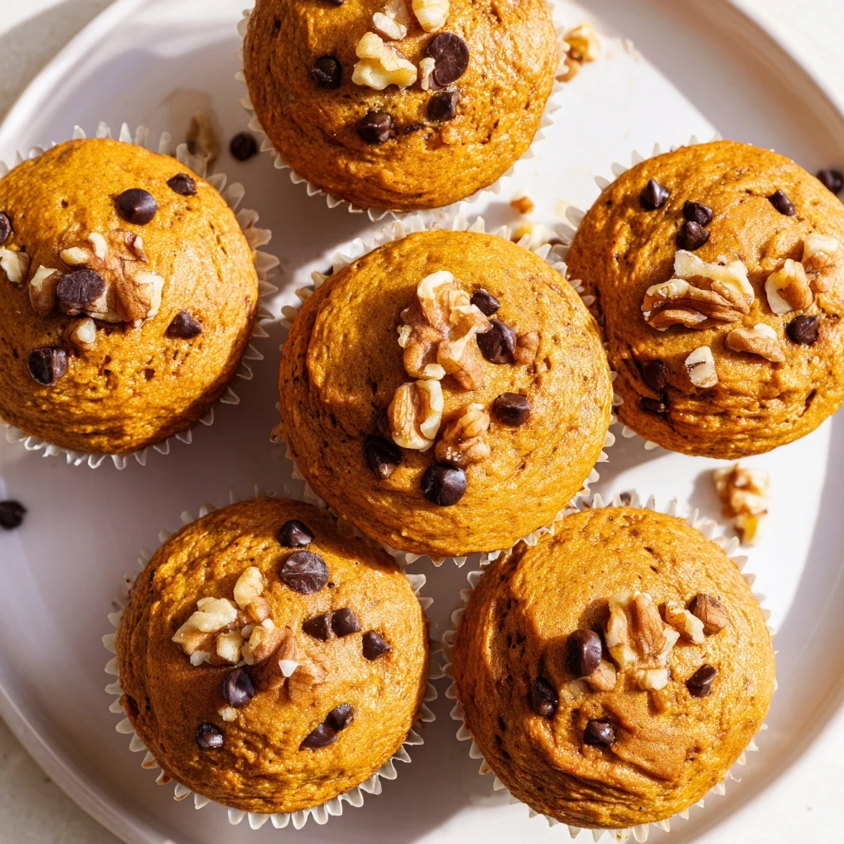 Moist breakfast muffins featuring roasted squash and sweet banana with cinnamon spice dusting