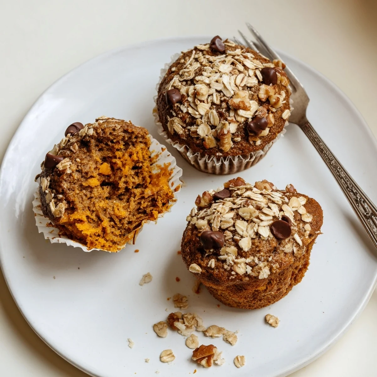 Warm Butternut Squash Banana Muffins steaming on rack, cinnamon aroma wafting  